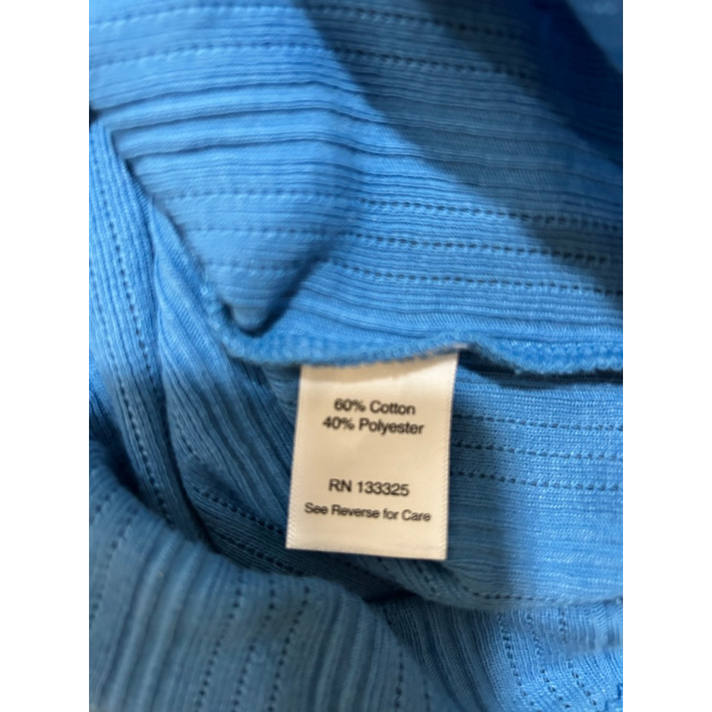 OUTLAW Blue Ribbed Short Sleeve Tee XS - Picture 4 of 5